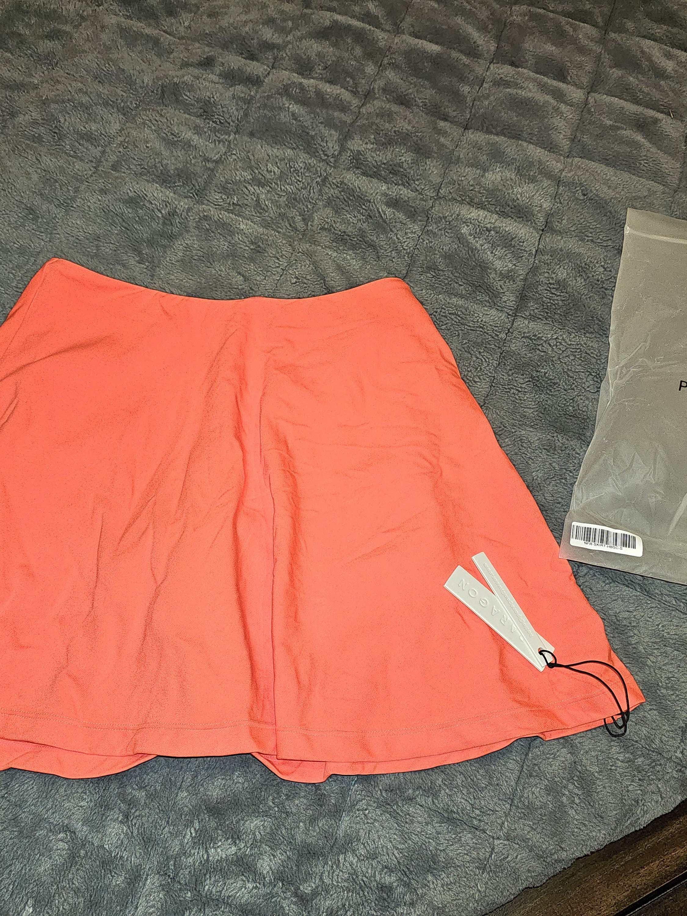 Nwt Paragon Women's Neon Coral A-Line Skirt — image 4 of 4